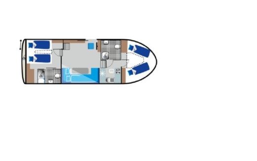 Houseboat Haines 1070 Boat layout