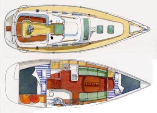 Sailboat Beneteau Oceanis Boat layout