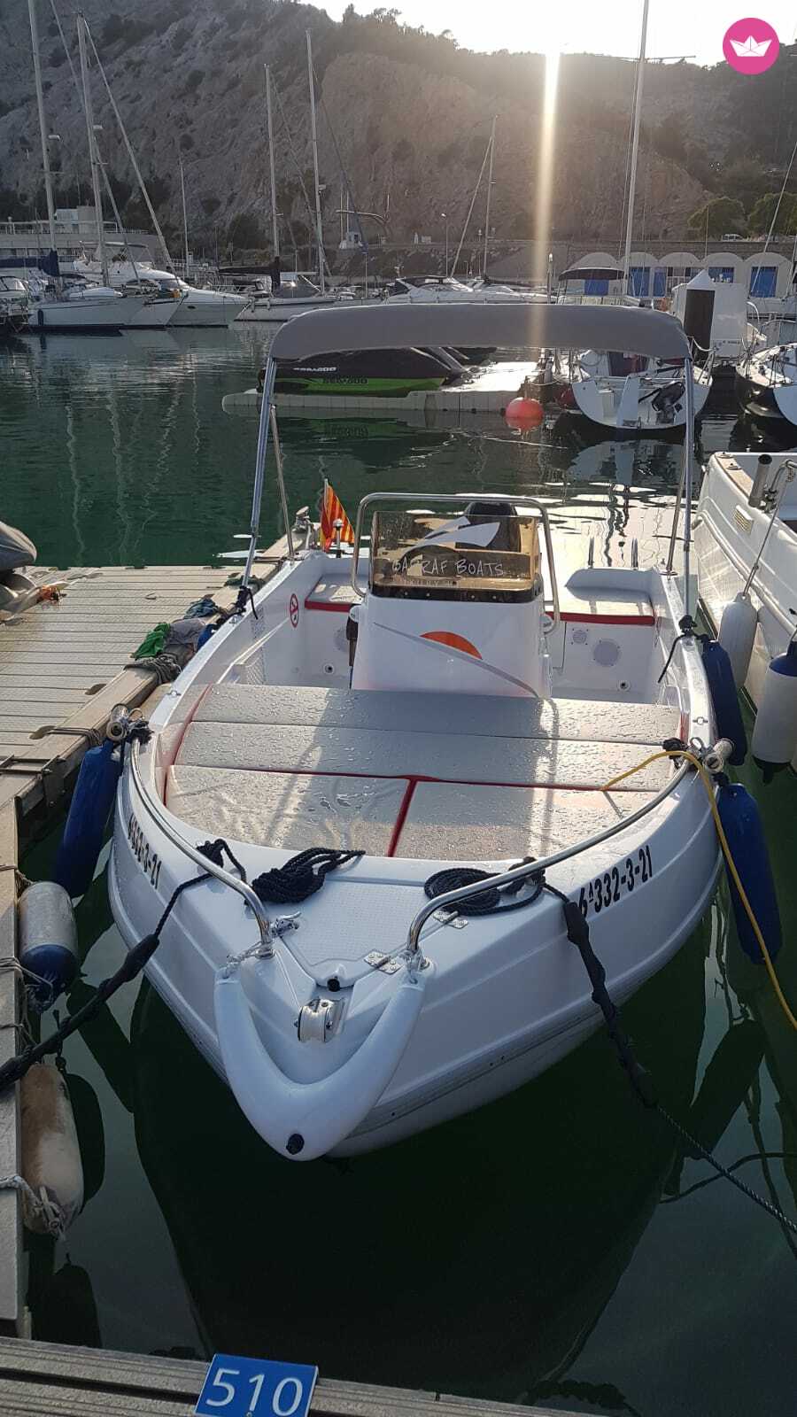 Bateau sans permis Voraz 4.50 open 15cv 3
