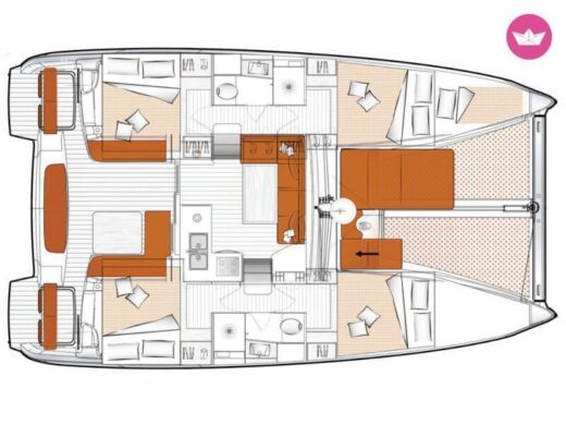 Catamaran Excess Excess 11 Boat layout