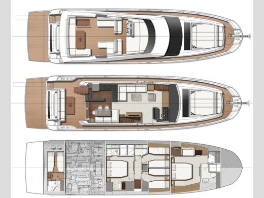 Motor Yacht Prestige Prestige 680 Planimetria della barca