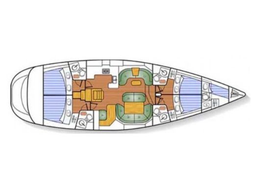 Sailboat JEANNEAU SUN ODYSSEY 54 DS Boat layout