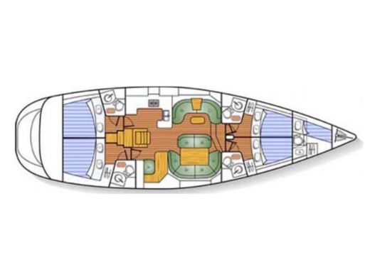 Sailboat JEANNEAU SUN ODYSSEY 54 DS Boat design plan