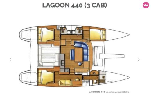 Catamaran Lagoon Lagoon 440 Plan du bateau