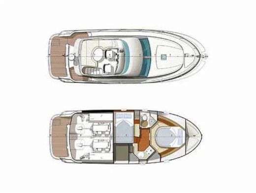 Motorboat JEANNEAU PRESTIGE 32 boat plan