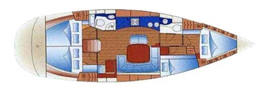 Sailboat Bavaria Bavaria 44 Plan du bateau