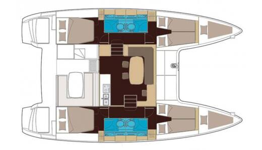 Sailboat Lagoon Lagoon 400 Boot Grundriss