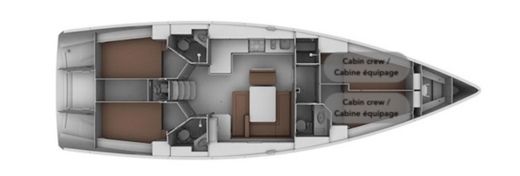 Sailboat Bavaria Bavaria45 cruiser Boat layout