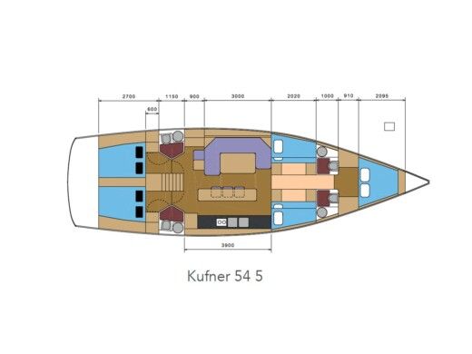 Sailboat  D&D Kufner 54 Exclusive Plano del barco