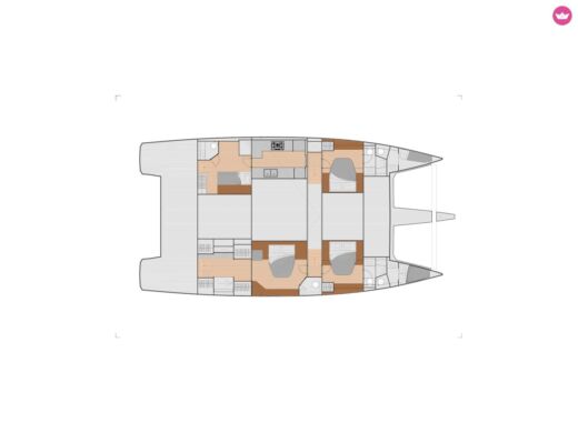 Catamaran Fountaine Pajot Samana 59 boat plan