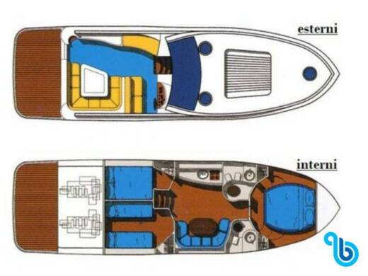 Motorboat Innovazione Progetti Mira 40 Planimetria della barca