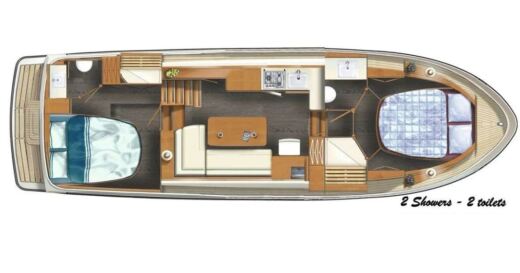 Houseboat Linssen 35.0 SL AC Boot Grundriss