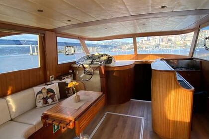Comfortable charter yacht in the Bosphorus