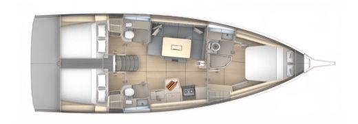 Sailboat Dufour Dufour 41 Planimetria della barca
