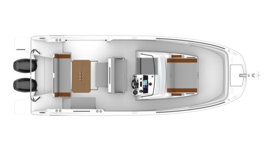 Motorboat Beneteau Flyer 9 Spacedeck Plano del barco