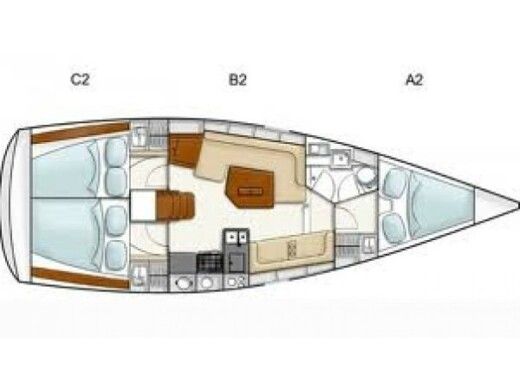 Sailboat HANSE 385 boat plan