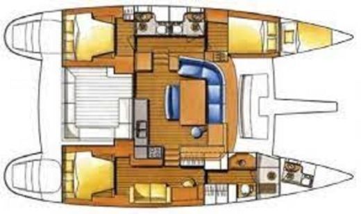 Catamaran LAGOON 440 Boat design plan