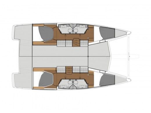 Catamaran FOUNTAINE PAJOT LUCIA 40 boat plan