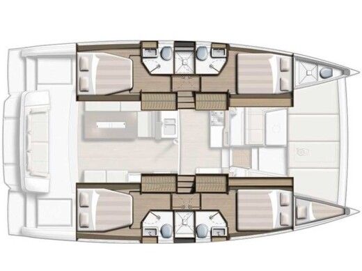 Catamaran  Bali 4.2 Boat layout