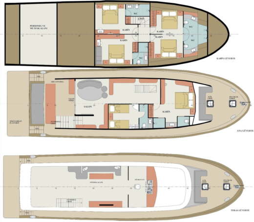 Motor Yacht Costume 2023 Boat layout