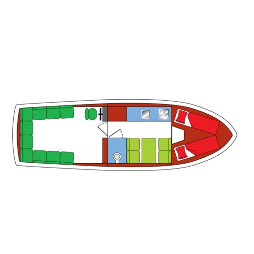 Houseboat Palan Sport 950 OK Plattegrond van de boot