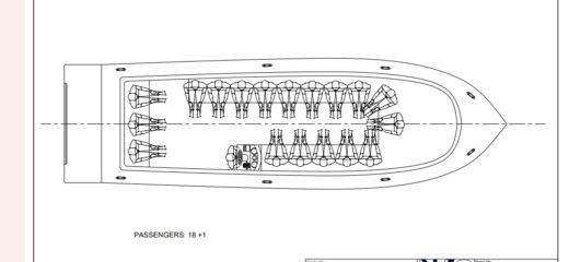 Motorboat Coronet Crown Boot Grundriss