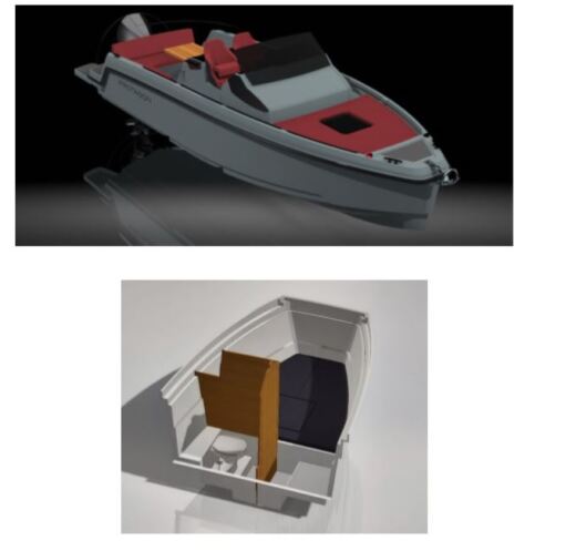 Motorboat Protagon Yachts 25 Sundeck boat plan