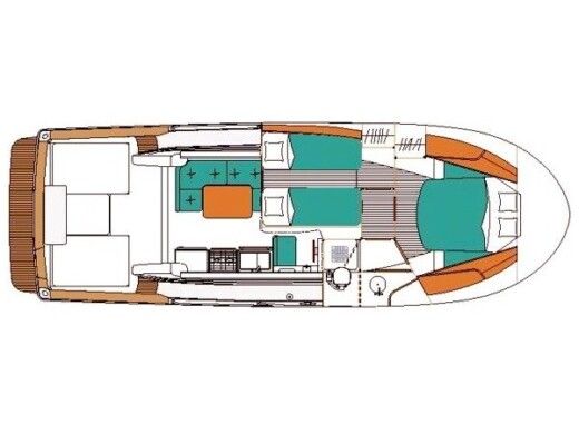 Motorboat BENETEAU 10,80 Fly Boat layout