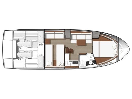 Motorboat Jeanneau Leader 40 boat plan