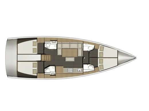 Sailboat DUFOUR 460 Grand' Large Boat layout