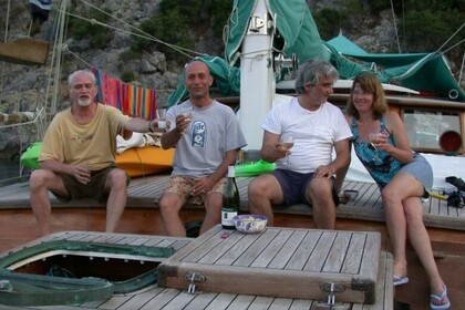 Custom made teakwood motor-sailor Tirhandili gulet, Bodrum shipyard