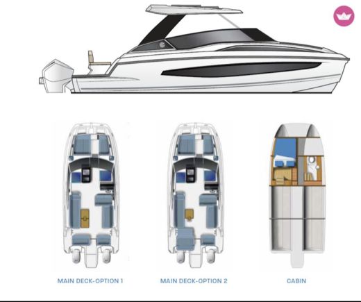 Motorboat AQUILA AQUILA 32 Boat design plan