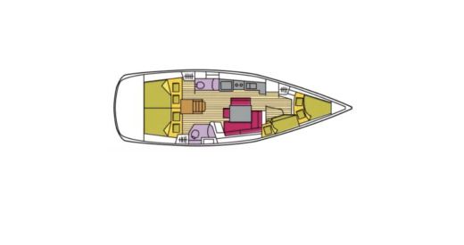 Sailboat BENETEAU Oceanis 43 Plan du bateau