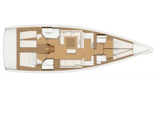 Sailboat Dufour Dufour 520 Grand Large Boot Grundriss