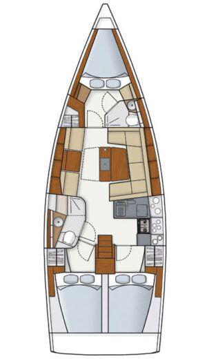 Sailboat HANSE 415 boat plan