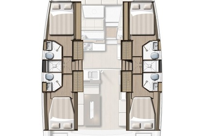 Verhuur Catamaran Catana Group Bali 4.2 - 4 + 1 cab. Biograd na Moru