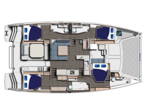 Catamaran  Moorings 5000 Plan du bateau