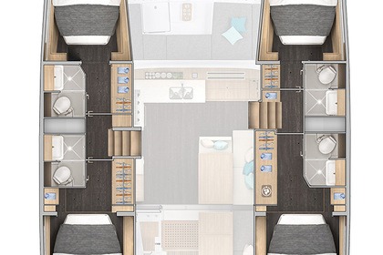 Hyra båt Katamaran Lagoon-Bénéteau Lagoon 43 - 4 + 2 cab. Šibenik