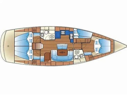 Sailboat  Bavaria 46 Boat layout