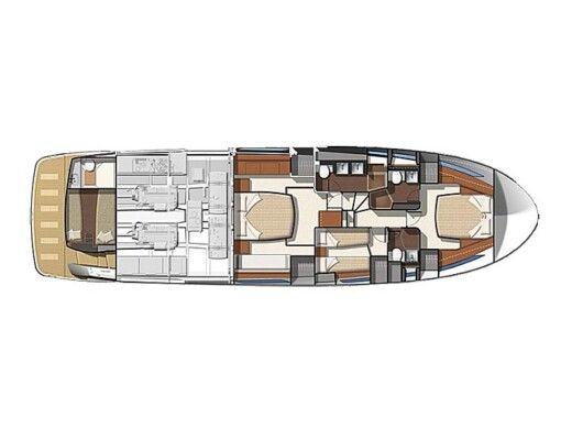 Motorboat  Prestige 620 S Boot Grundriss
