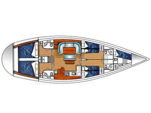 Sailboat Ocean Star 51.2 Plano del barco