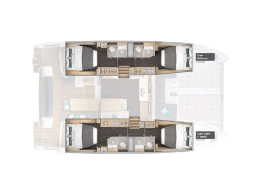 Catamaran  Lagoon 43 boat plan