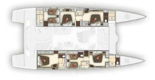 Catamaran  LAGOON 77 Boat design plan