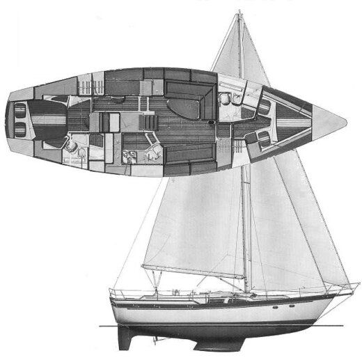 Sailboat Irwin 43 boat plan