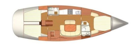 Sailboat Dufour 455 Grand Large Planimetria della barca