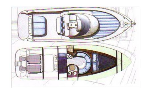 Motorboat Firebird F36 Plano del barco