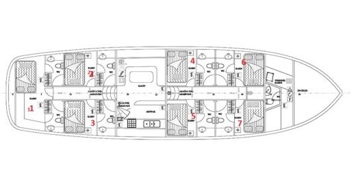 Gulet Custom Gulet Allure Boot Grundriss