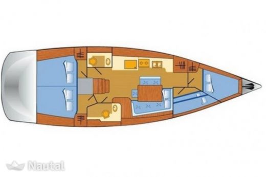 Sailboat Beneteau Oceanis 46 Boat layout