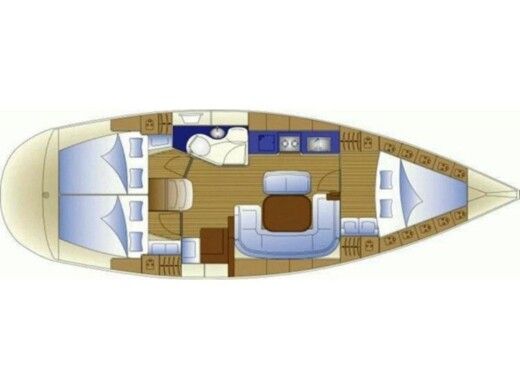 Sailboat  Bavaria 38 Cruiser Boot Grundriss