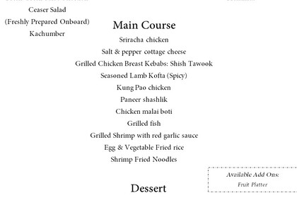 Catering for your Yacht Trip in Dubai